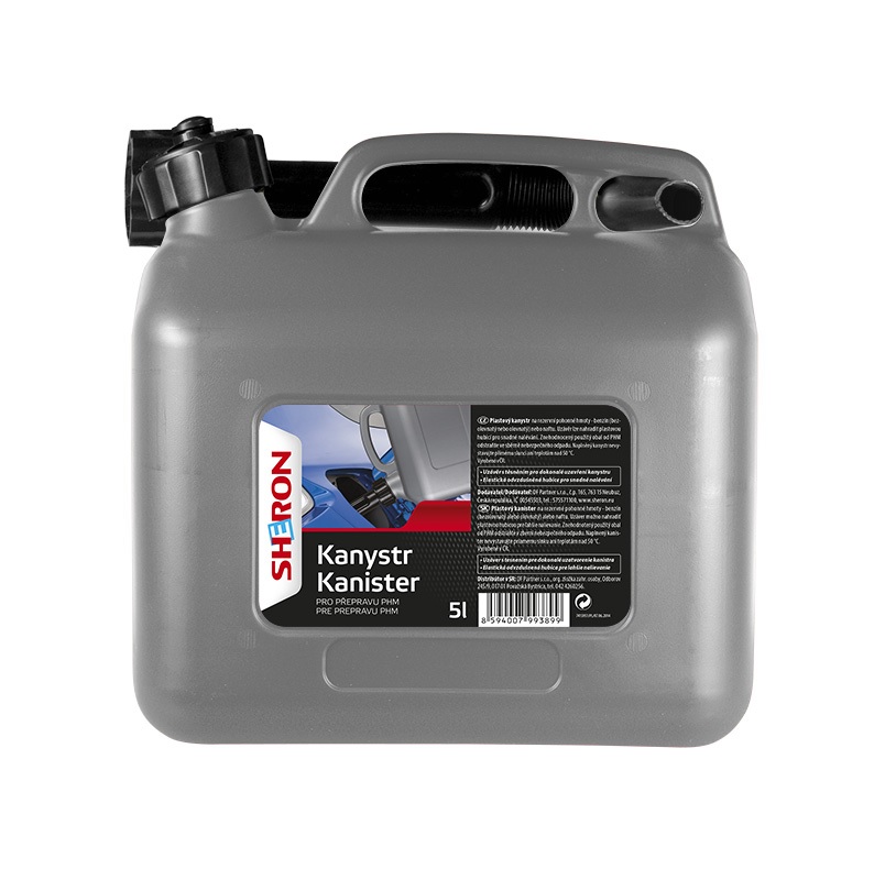 Каністра 5 л пластикова з лійкою Sheron